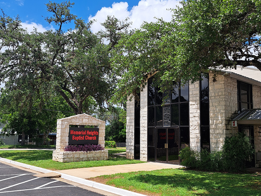 Memorial Heights Baptist Church Exterior, Gonzales, Texas