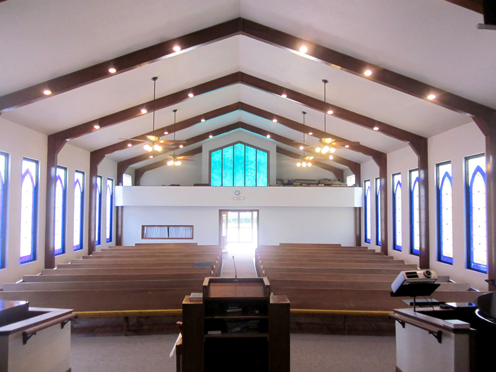 Memorial Heights Baptist Church Interior, Gonzales, Texas