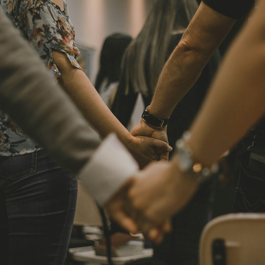 worship and holding hands